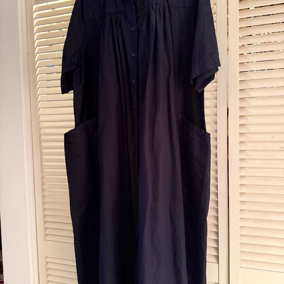 Casey Casey women’s navy oversized button down dress with collar - Picture 5 of 5